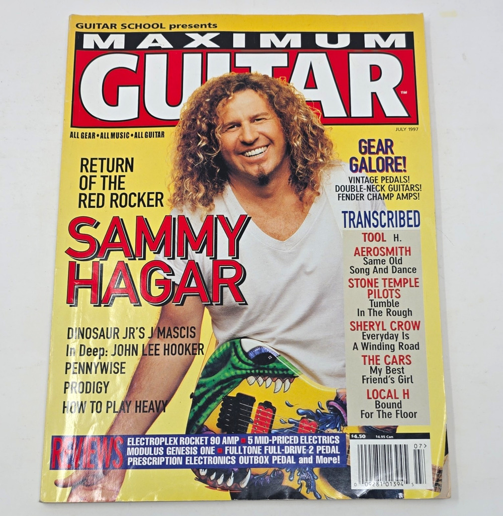Maximum Guitar July 1997 Illustrated English Sammy Hagar John Lee Hooker